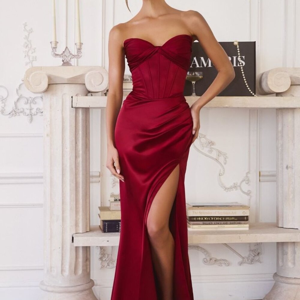 Strapless formal dress.Prom party bridesmaid military ball blue orange red black